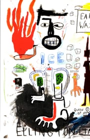 Jean Basquiat Expressionism Print on Thick Paper