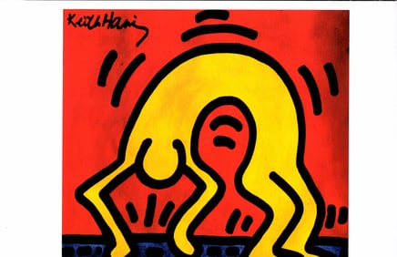 Keith Haring Expressionism ink Print on Thick Paper