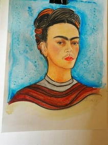 Frida Kahlo Painting mix media watercolor