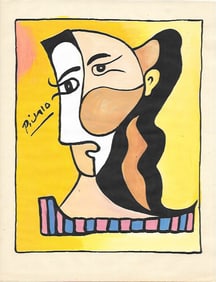 Pablo Picasso Mixed Media on Paper (after artist)