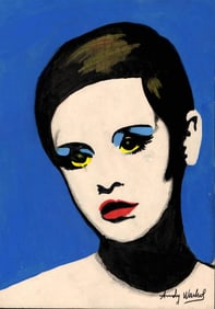 Andy Warhol - Drawing and Watercolor Painting on paper (after artist)