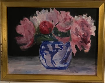 Jeannette Bode Oil Painting on Canvas Framed
