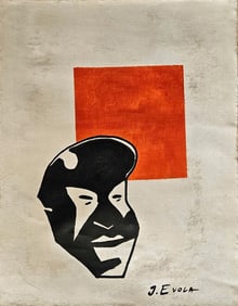 J. Evola Modern art 20th century abstract painting on Canvas (after artist)