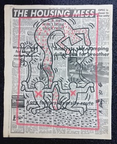 Keith Haring Newspaper Marker Art - Keith Haring - Untitled, 1981