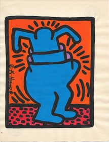 Keith Haring Fine Art Print on High Quality Paper.Embossed