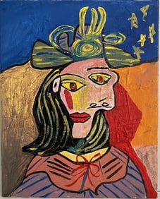 Pablo Picasso Signed Painting on Canvas