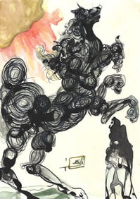 Salvador Dali Mixed Media on Paper