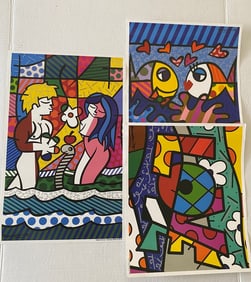 Romero Britto 3 prints on Paper