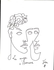 Jean Cocteau Fine Art drawing/print Ink on Paper