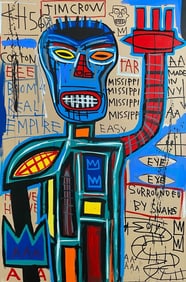 Huge Vintage 1983 Fits Basquiat Painting