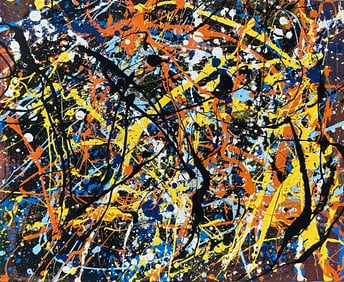 Jackson Pollock Abstract Painting on Canvas