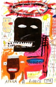 Jean Basquiat Expressionism Print on Thick Paper.
