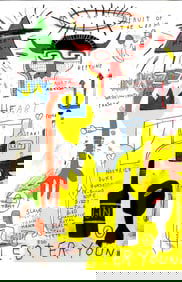 Jean Basquiat Expressionism Print on Thick Paper.