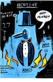 Jean Basquiat Expressionism Print on Thick Paper.