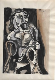 Pablo Picasso Mixed Media on Paper (after artist)