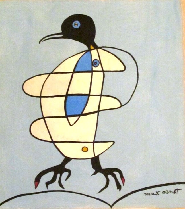 Abstract Canvas Max Ernst , Modern Old 20th Century Art: Abstract Canvas Max Ernst, Modern Old 20th Century Art. Good condition, no losses, needs stretching. No COA, no supporting papers, (After Artist). Size: 17 x 15 .Good condition. See photoAfter definit