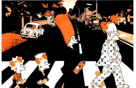 LARGE Signed Graffiti Pop Art Print Death NYC