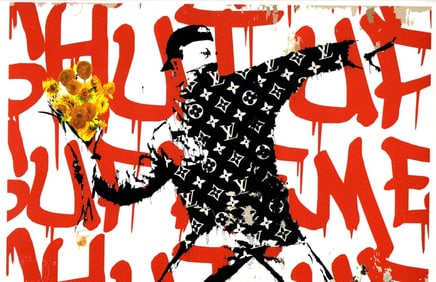 LARGE Signed Graffiti Pop Art Print Death NYC