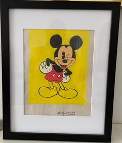 Andy Warhol (Ame 1928-87) Mixed Media Painting on Paper. Pop Art Era.After Artist