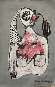 Jean Dubuffet Painting Old 20th Century Modern Art