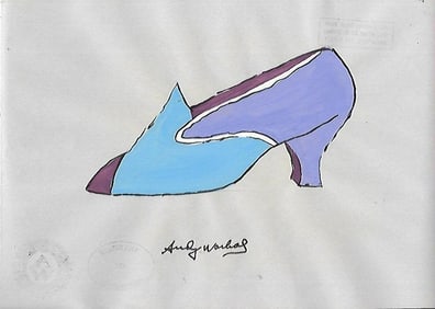 Andy Warhol Mixed Media on Paper. On verso