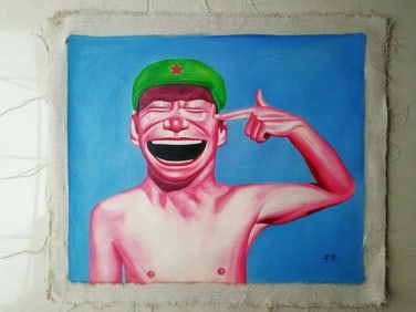 Big Smile Modern Abstract Oil Painting on Canvas