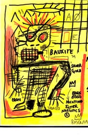 Jean Basquiat Expressionism Print on Thick Paper.