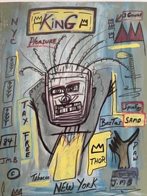Jean Basquiat Expressionism Print on Thick Paper.