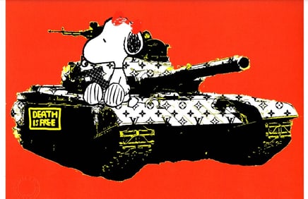 LARGE Signed Graffiti Pop Art Print Death NYC