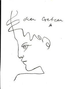 Jean Cocteau Fine Art drawing/print Ink on Paper: Jean Cocteau Fine Art drawing/print Ink on Paper. NY Private COLLECTION STAMP on verso.Paper Size: 11 3/4 x 8 1/4 Inches. Good Condition. We pack & Ship for you. We take care of the shipping services