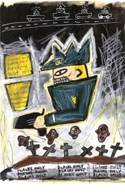 Jean Basquiat Expressionism Print on Thick Paper.