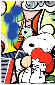 LARGE Signed Graffiti Pop Art Print Death NYC