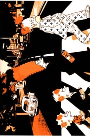 LARGE Signed Graffiti Pop Art Print Death NYC