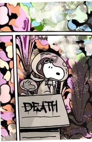 LARGE Signed Graffiti Pop Art Print Death NYC