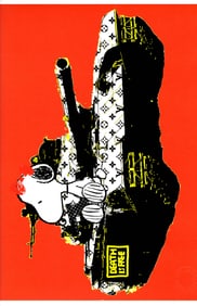 LARGE Signed Graffiti Pop Art Print Death NYC