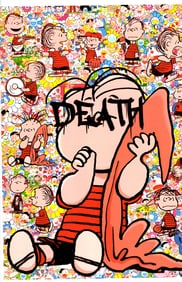 LARGE Signed Graffiti Pop Art Print Death NYC