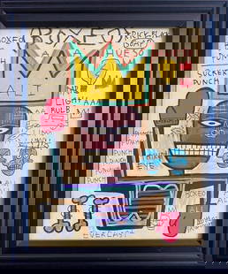 Jean Michel Basquiat Drawing Ali Boxeo  Signed Fits Basquiat: Jean Michel Basquiat Drawing Ali Boxeo Signed Fits Basquiat.Jean Michel Basquiat - Drawing on Paper - drawing on reverse side of paper.Fits basquiat 8 x 10 inches on paperThe frame measures approximat