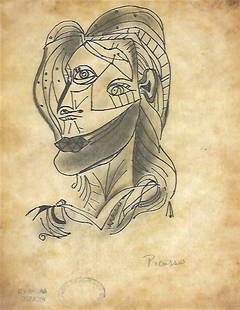 Pablo Picasso Fine Art drawing/print Ink on Paper: Pablo Picasso Fine Art drawing/print Ink on Paper.NY Private Collection stamp on verso.Paper Size: 12 x 8 1/2 Inches. Good Condition. We pack & Ship for you. We take care of the shipping services in h