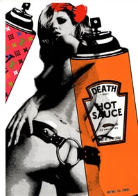 LARGE Signed Graffiti Pop Art Print Death NYC
