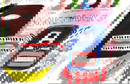 Jean Basquiat Expressionism Print on Thick Paper