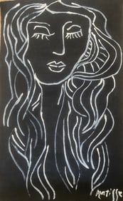 Abstract Painting on Canvas Signed Matisse , Modern Art