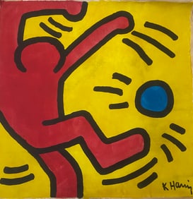 Abstract Painting on Canvas Signed Keith , Modern Art