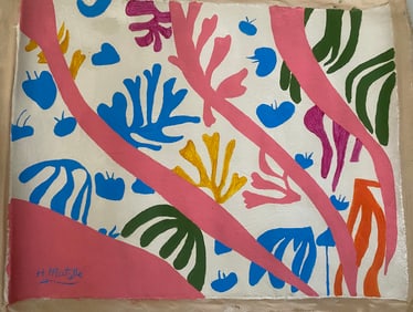 Abstract Painting on Canvas Signed Matisse