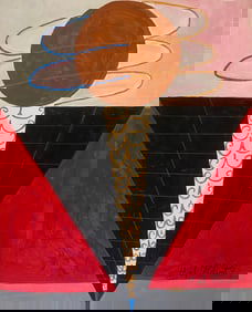 Klint Old 20th Century Modern Art Painting on Canvas