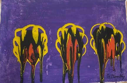 CY Thonby  Old 20th Century Modern Art Painting on Canvas