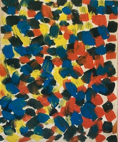 LLorelle Old 20th Century Modern Art Painting on Canvas