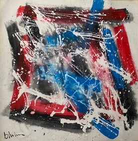 Bluhm Old 20th Century Modern Art Painting on Canvas