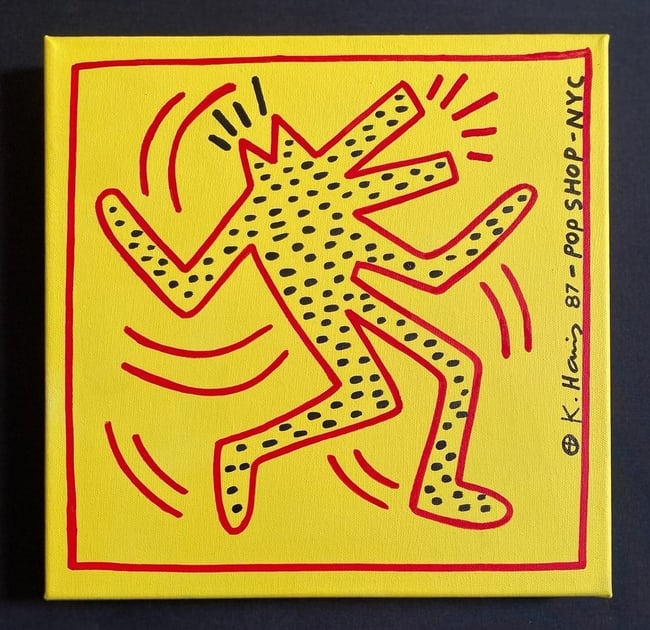Keith Haring 1987 - Pop Shop-Painting on Canvas (1 of 6)