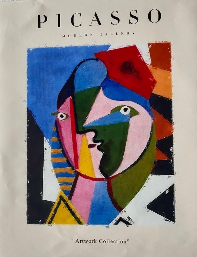 Pablo Picasso Print on Canvas: Pablo Picasso Print on Canvas size 20 x 15. Pablo Picasso was a Spanish painter, sculptor, printmaker, and ceramicist who co-founded Cubism with Georges Braque. He was a dominant and influential artis