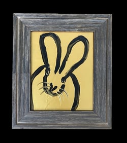 HUNT SLONEM BUNNY FRAMED.Hunt Slonem (b. 1951)